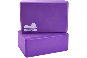 REEHUT - Bloque de yoga de espuma EVA de alta densidad para apoyar las posturas, mejorar la fuerza, la flexibilidad y el equilibrio, ligero, resistente a los olores y a la humedad