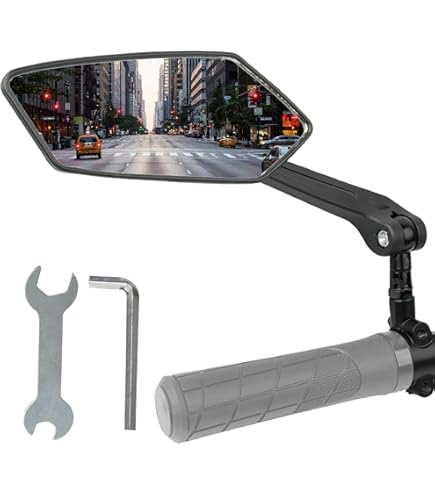 Specchietto Retrovisore Bici CEMOFE - Sinistro, Convesso, Regolabile 360°, Per Manubri 18-22mm, Per MTB E E-Bike - Foto 6