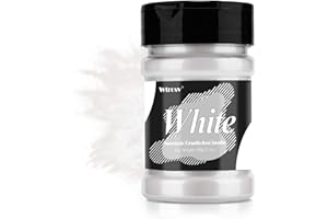 WTRCSV Colorant résine époxy, colorant pour savon - 60g mica poudre blanche - fabrication de savon, pigment résine époxy, colorant pour Cosmetiques, les vernis à ongles, la peinturev