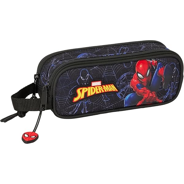 Astuccio Marvel Spidey Team Per Scuola - Doppio Scomparto Blu 22x12x5cm, Poliestere - Foto 9