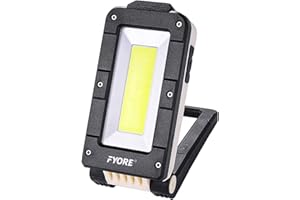 Fyore Work Light COB LED Inspection Lamp Waterproof Torch Work Light Portable Rechargeable Flashlight with Magnetic Base and Hook for Repair, Workshop, Emergency Use