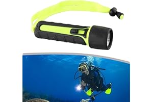 CWOQOCW Waterproof Scuba Diving Equipment 8000LM LED Underwater Torch Light, 50M Depth Rated For Diving Snorkeling Camping Hiking Boat Trips