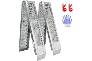 LIEKUMM Rampas de Carga, 210 x 22 cm Rampa de Acceso, Capacidad 440 kg Rampa Moto, Plegable Rampa para ATV, quadbike, Scooter, cortacésped, Motocicleta, 2 Paquetes