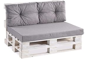‎GUTEKISSEN Gutekissen® Palettenkissen Palettenauflagen PPF (Sitzkissen 120x80 glatt, Grau)