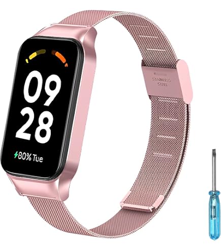 4 Pièces Bracelet Compatible Avec Xiaomi Smart Band 8 Active-Redmi