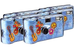TopShot Lot de 5 appareils Photo jetables Flower Power pour 27 Photos avec Flash