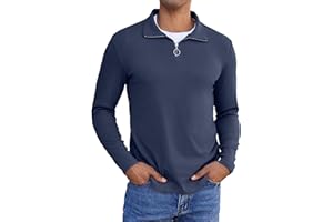 COOFANDY Sudadera Polar de Microfibra para Hombre con Media Cremallera, Chaqueta de Manga Larga para Otoño e Invierno