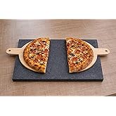 DOĞAL BAZALT TAŞI VE PİZZA K&Uuml;REĞİ 2'Lİ PİZZA YAPIM SETİ (30X40X2 CM)