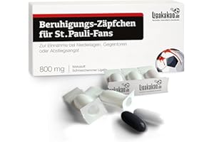 LIGAKAKAO Beruhigungs-Zäpfchen® für ST. PAULI Fans | Lakritz-Zäpfchen für ST. PAULI Fans zur Einnahme bei Niederlagen, Gegentoren & Abstiegsangst | Mehr verrückte Männer Geschenk Fanartikel über „Farbe“