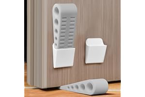 HOTUT zestaw 2 ograniczników do drzwi, antypoślizgowe, trwałe, gumowe ograniczniki do drzwi wewnątrz, wytrzymały klin ogranicznika do drzwi, gumowy klin zatrzymujący drzwi, idealne do wszystkich