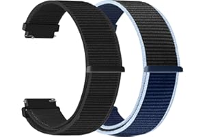 YONGBB 2 Piezas Correas de Nailon de 22mm Compatibles con Amazfit Bip 6/Bip 5, Amazfit GTR 4/3/2, Correas de Liberación Rápida para Garmin Venu 3/2/Vivoactive 4 45mm, Redmi Watch 5 Active/Lite