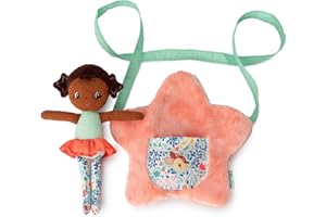 LILLIPUTIENS - Bolso para niños + Muñeca incluida - Mi Primer Bolso Bandolera - Forma de Estrella - Desarrolla la imaginación - Tamaño 22x26cm - A Partir de 12 Meses