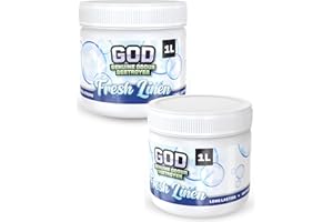GROWERS OWN GOD 1 Litre Odour Neutraliser Gel – Fresh Linen Scent. Fast Acting & Long Lasting Air Freshener. Extra Strong Formula. Eliminates Tough Odours in Kitchens, Garages, Utility Rooms & More (2 Pack)