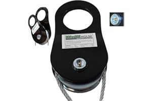 TRUTZHOLM Umlenkrolle 10t Forstseilwinde Seilrolle Offroad Seilzug Greifzug Seilwinde Forstseilwinde Offroad Winde Snatch-Block Umlenkriemenscheibe, Zubehör zur Umlenkung von Flaschenzug und Seilzug