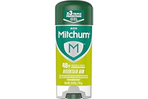 Mitchum Gli uomini del gel antitraspirante deodorante, aria di montagna, 3,4 once