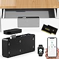 Dhiedas Smart Cabinet Lock, Hidden RFID Drawer Lock, Electronic Keyless Bluetooth Child Safety Baby Proofing Drawer Lock for Adults Liquor Furniture Cupboard Pantry File Black