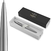 PARKER Jotter XL t&uuml;kenmez kalem, tek renkli, paslanmaz &ccedil;elik, orta kalem ucu, mavi m&uuml;rekkep, hediye kutusu