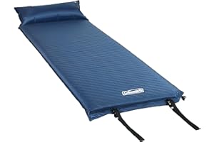 Coleman Almohadilla de Dormir autoinflable con Almohada, Almohadilla Inflable Ligera con Acolchado Adicional y desinflado rápido, no Necesita Bomba de Aire, Ideal para Camping, mochileros, Viajes y