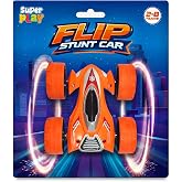 SUPERPLAY Flip Stunt Car Toy for Boys, Double-Sided Toy Car with Big Wheels | Push & Go Friction Powered Car, No Battery Vehi