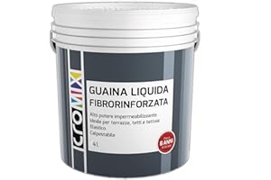 Guaina Liquida Fibrorinforzata Impermealizzante Per Esterno Cromix (4 Litri, Bianco)