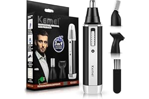 VIVIBEL 3 en 1 Recortadora Barba,Facial Ceja Recortador Recortador de Barba Depiladora Masculina Máquina Cortar Pelo, Recortador Vello de Nariz y Orejas Impermeable con USB