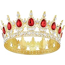 Vofler Queen Diadème Baroque Vintage Avec Strass En Cristal Pour Femme, Fille, Mariée, Princesse, Bal, Anniversaire, Mariage, Concours De Beauté