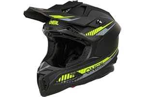 O'NEAL C-SRS kask motocrossowy, motocykl MX Enduro, mocna skorupa ABS, wyściełana i nadająca się do prania wyściółka wewnętrzna, optymalna wentylacja, zapięcie zabezpieczające Microlock dla dorosłych
