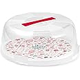 Snips | Porta Torta o Dolci Delice Con Coperchio| Colore Rosso | 4 Chiusure di Sicurezza | Diametro 28 | Made in Italy | BPA 
