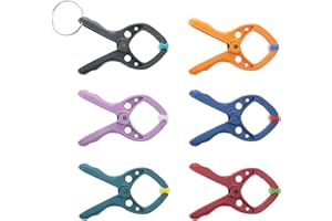 wolfcraft Set di morsetti a molla MINI 20 I 3420000 I 6 morsetti a molla MINI 20 e un portachiavi