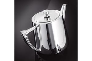 Stellar Luxe 8 Cup Teapot, 1.8 Litre Capacity, Mirror Polished Stainless Steel