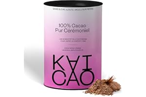 Kaicao Cacao Ceremonial - Cacao Pur en Poudre - Sans Sucre, Vegan, Sans Gluten, Régime Keto - de la Hacienda Limón, Équateur - 200g