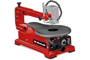 Einhell Scie à chantourner TC-SS 406 E (120 W, réglable jusqu'à 47°, hauteur de coupe de 50 mm) Livré avec 2 lames