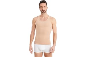 FINN Męska koszulka kompresyjna modelująca figurę z efektem wyszczuplającym brzuch - bez rękawów Shapewear Tank Top z bawełny - Body Shaper podkoszulek dla płaskiego brzucha