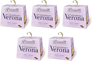 5x Bauli Colombina Verona Typisches Dessert der Ostertradition Osterkuchen mit Mandeln und Puderzucker,Ohne Kandierte Früchte 100g