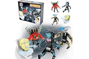 Dlishka Skibidi Toilet Building Block Toys, Skibidi Toilet Game Model Figure Camera Man/Titane, Speaker Man/Titan TV Enfants qui aiment l'Anime et l'aventure ! (98489-387 pièces)