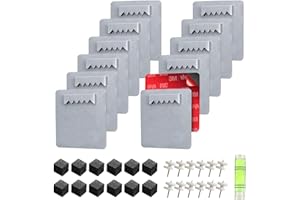 Orssmigs 12er Set Bildaufhänger Selbstklebend Bilderhaken Ohne Bohren Alu Dibond Bilder Aufhängung zum Aufhangen Wand Bilder, fur Bilder oder Spiegel, Extra Starke 3M Klebefläche, bis zu 5kg