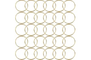 BetterJonny 30 st metallringar för pyssel, 8 cm metallringar, trådringar, dekorativa ringar, makramé, tillbehör, dekoration