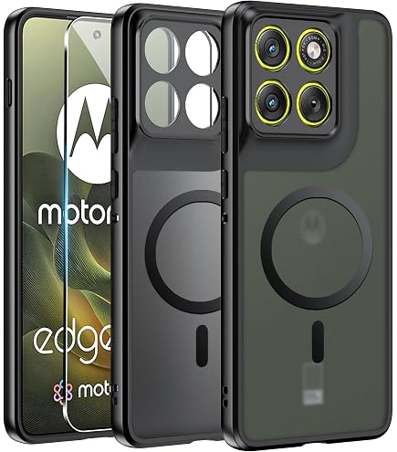 Cover Motorola Edge 40 Pro SEAHAI - Custodia Militare Antiurto Con Fodera In Microfibra - Nero - 4