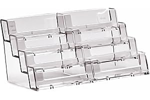 taymar porte-cartes de visite, support pour cartes de visite, présentoir pour cartes de visite, 2×4 étages, transparent