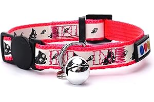 Pawtitas Guantes para patas de mascota que brilla en la oscuridad, collar de gato con hebilla de seguridad y cascabel.