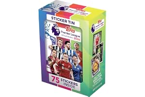 Topps Premier League Stickers 2026 - Sticker Tin (Includes 12 Premier League Sticker Pack plus 1 Mini Pack (75 Stickersin total).