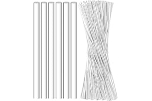 MIGUBIGU 20 Pezzi Asta Acrilico Trasparente 10 mm x 30 cm, Asta Rotonda Acrilico, Bastoncini Acrilico per Cake Topper Riutilizzabile, per l'Artigianato e Decorazione di Torte