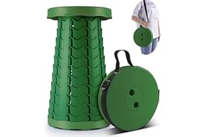 Campinghocker Teleskophocker Klapphocker Campingstuhl Klappbar für Camping, imodomio Zweite Generation Campingstuhl Höhenverstellbar,für Kinder Hocker,Campinghocker,Angelstuhl