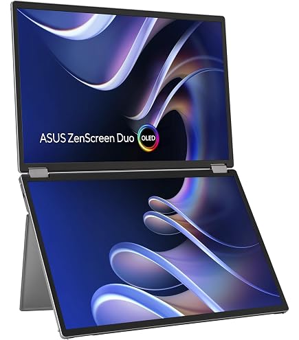 ASUS ZenScreen Stand MTS02D - Ergonomic Stand For Portable Monitors, Tilt, Pivot, Height Adjustments, 1/4" Tripod Socket Compatible, Work From Home Setup, Home Office