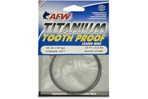 AMERICAN FISHING WIRE AFW Titanium Tooth Proof, Single Strand Leader Wire