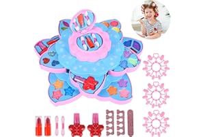 Ulikey Trucchi Bambina Set, Lavabile Makeup Set, Set di Cosmetici per Bambini, Fai Finta di Giocare Kit di Trucco, Set di Bellezza per Bambini Set, 3 4 5 6 Anni Bimba Compleanno Regali Ragazza
