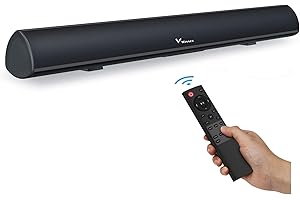 Winnes Soundbar con Suono Surround 3D e Subwoofer Bluetooth 5.0 Barra Audio per TV Wall Mount Con Telecomando/RCA/USB/Ottica/Aux/Tecnologia DSP