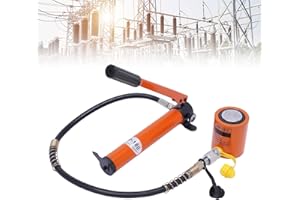 YYANLAK Hydraulik Handpumpe, 20-Tonnen 50mm CP-180 Handpumpe BSC-20 Hydraulischer Zylinder Hydraulikzylinder, Manuelle Hydraulikzylinder mit 1m Schlauch, für Richtsatz