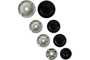 ‎SPARES2GO Spares2go Gas Burner Crown & Flame Cap for Zanussi Oven Cooker Hob (Small, 2 Medium & Large) by Spares2go