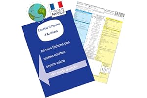 BLAUBODY Constat Amiable Accident Européen ✯Fabrique en France✯ - Constat Amiable France Voiture - Feuille de Constat Homologué Toutes Assurances France Europe Securite Voiture Conducteur Auto Moto Accessoire
